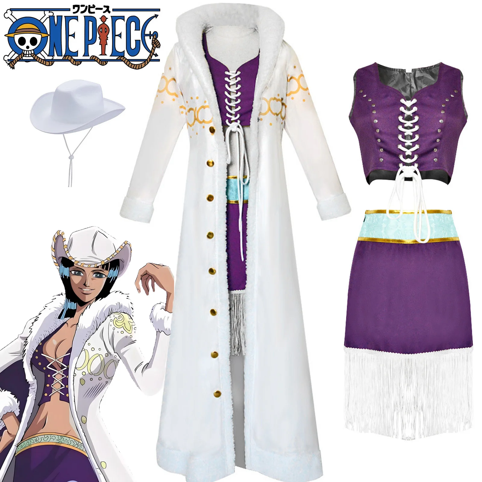 Anime One Piece Nico Robin Cosplay Costume Sexy Skirt&Top Coat Girl Role Cosplay Outfits For Halloween Carnival Party Comic Con