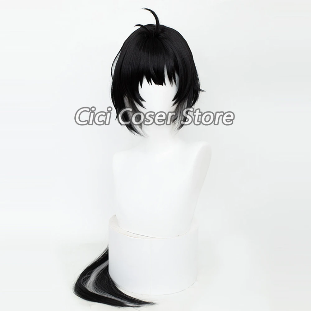 Game Wuthering Waves Rover Cosplay Wig Male Femal Long Black Braid Hair Halloween Party Carnival Role Play Heat Resistant Wigs