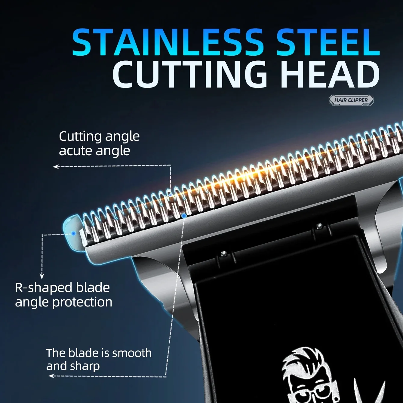 Kemei 1772 المهنية صفر فجوة الشعر المتقلب مقص الشعر الكهربائية اللاسلكي قابلة للشحن الرجال آلة قطع الشعر 7000 دورة في الدقيقة