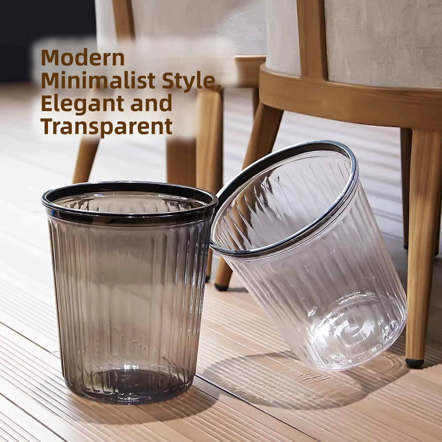 

Large Size Luxury Kitchen Tra Can 2025 New Home Bedroom Living Room Batoom Plastic round ape No Cover pe Garbage Can