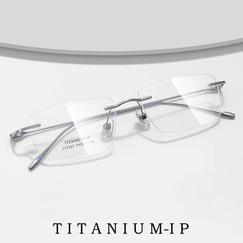 

Ultra-light Business Rimless Glasses Frame Men Super Light Luxury Pure Titanium Simple Women's Glasses Frames 233525WK