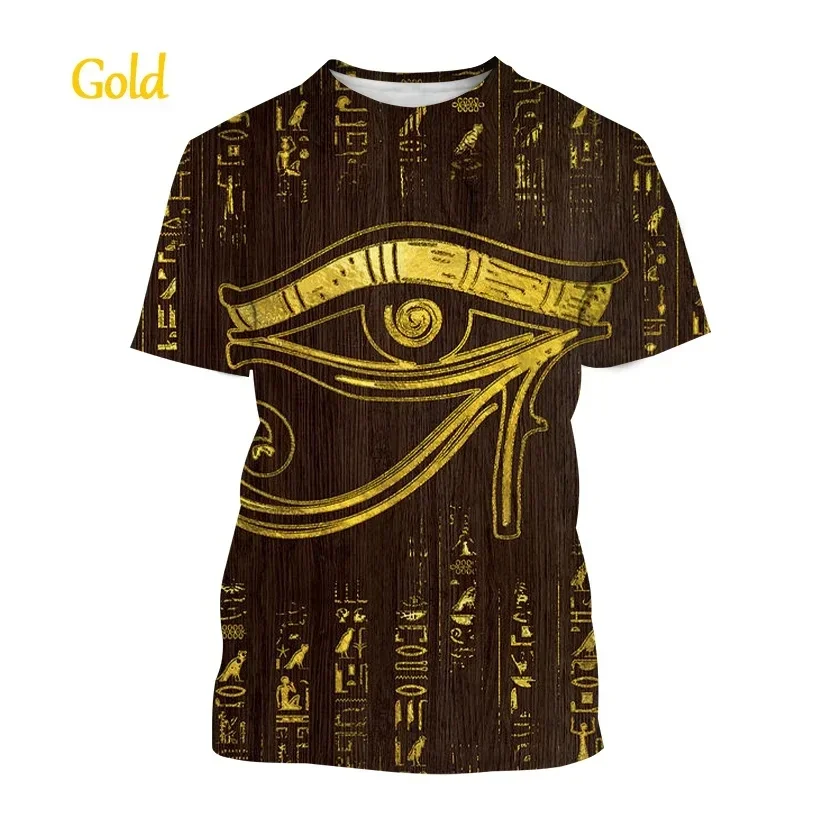 Pharaoh Anubis 3D T-Shirt Ancient Egyptian God Eye Of Egypt Printed Short Sleeve Gender-Neutral Harajuku Streetwear Top T Shirt