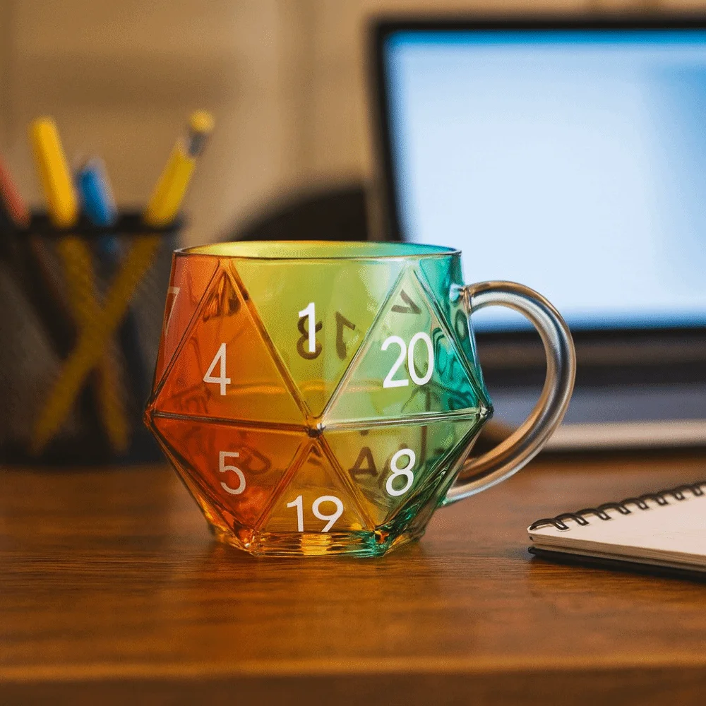 

High Borosilicate Glass Book-Shaped Glass Mug Hand Drawn Design Decor​ative Stacked Book Coffee Mugs Colorful