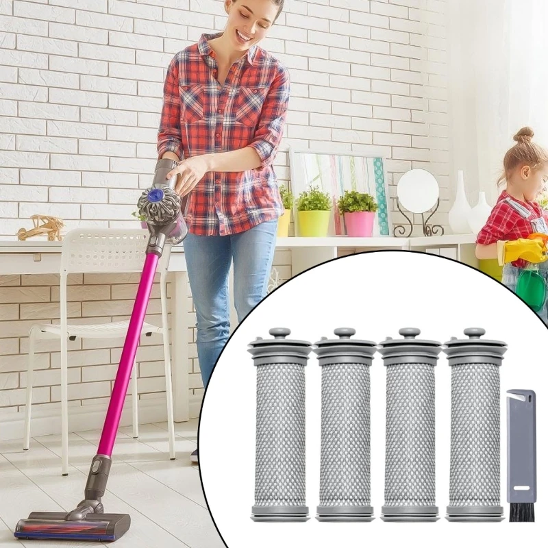 4 ชิ้นเครื่องดูดฝุ่นไร้สายกรองเปลี่ยนลูกกลิ้งแปรงกรองล่วงหน้าสำหรับ A10 A11