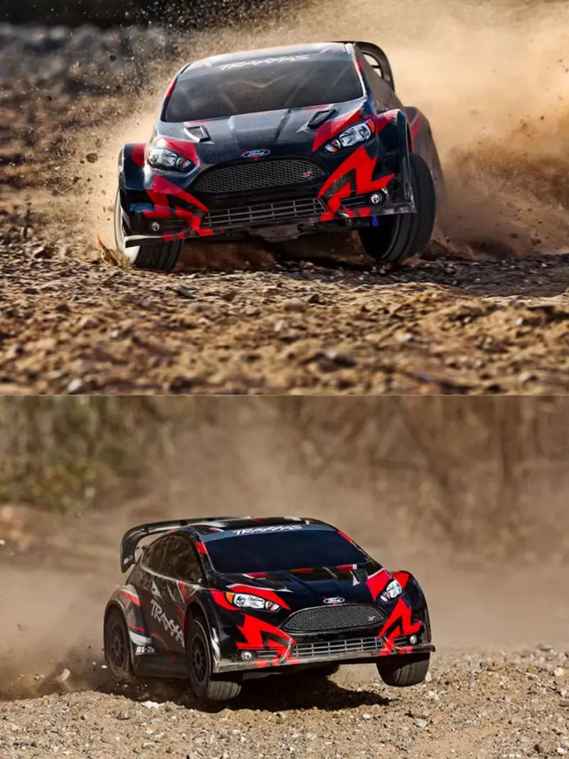 Traxxas-Carro de Corrida Sem Escova de Controle Remoto, Simulação de Tamanho Grande, 1:10 Ford Rally, BL-2s, Fiesta ST Rally, 74154-4