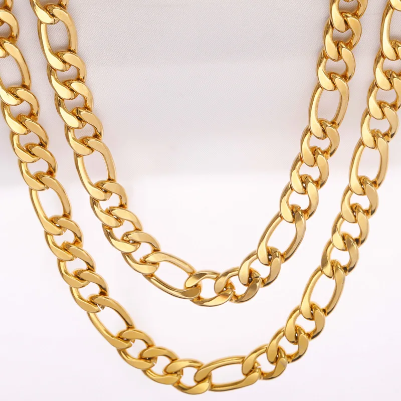 1-2Meter/lot Gold Color Stainless Steel Flat Curb Chain 2.5/4/5mm Link Chain for Jewelry Making DIY Necklace Bracelet Bulk Chain