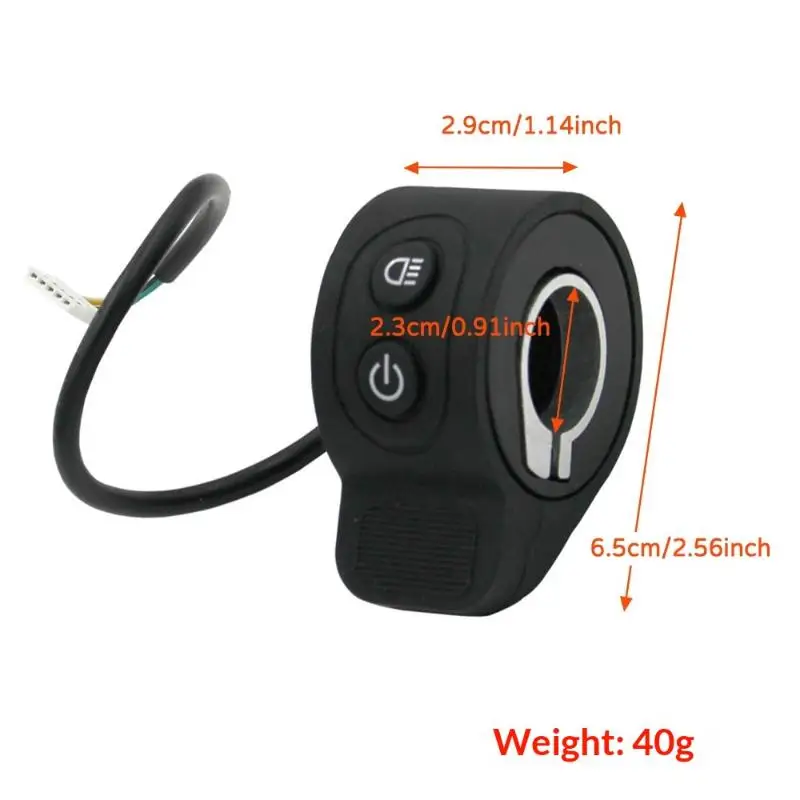 Electric Scooter Finger Throttle Accelerator Speed Controller With Headlight Switch Button ForHX X6 X7 Scooter Accessories