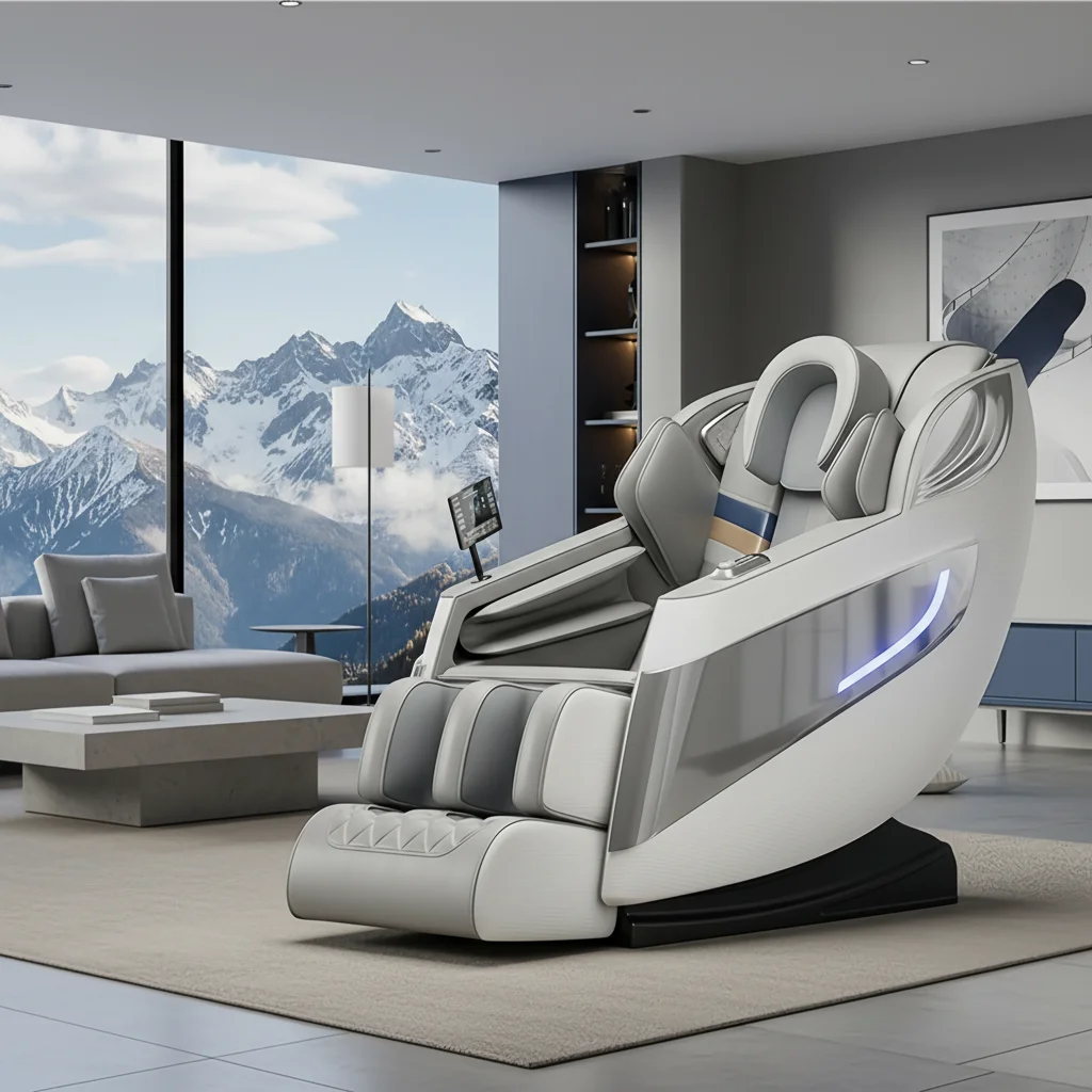 

Роскошное массажное кресло с двойным 4D AI-механизмом, функцией невесомости, электрическим реклайнером, шиацу, подогревом, воздушными подушками и уходом за ногами