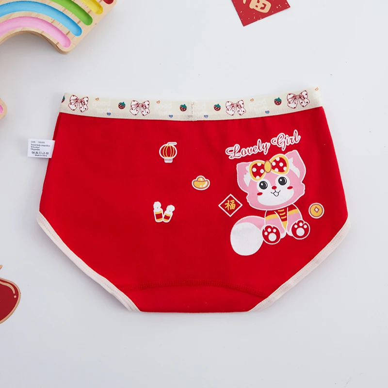 4PCS Soft Underwear Cartoon Children\'s Cotton Girl Panties Briefs Cute Shorts Panties for Girls Underwears Clothing Mother Kids