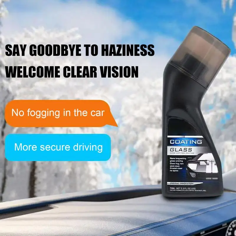 Glass Anti-Fog Rainproof Agent 90ml Windshield Anti-Fog Agent Highly Efficient Car Care Tool For RV Small Car Sedan Truck SUV