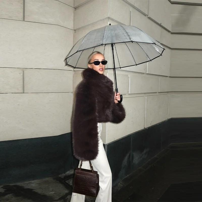 

Элегантная скромная куртка из искусственного меха, модные универсальные женские пальто, осень-зима, вечерняя женская классическая уличная одежда