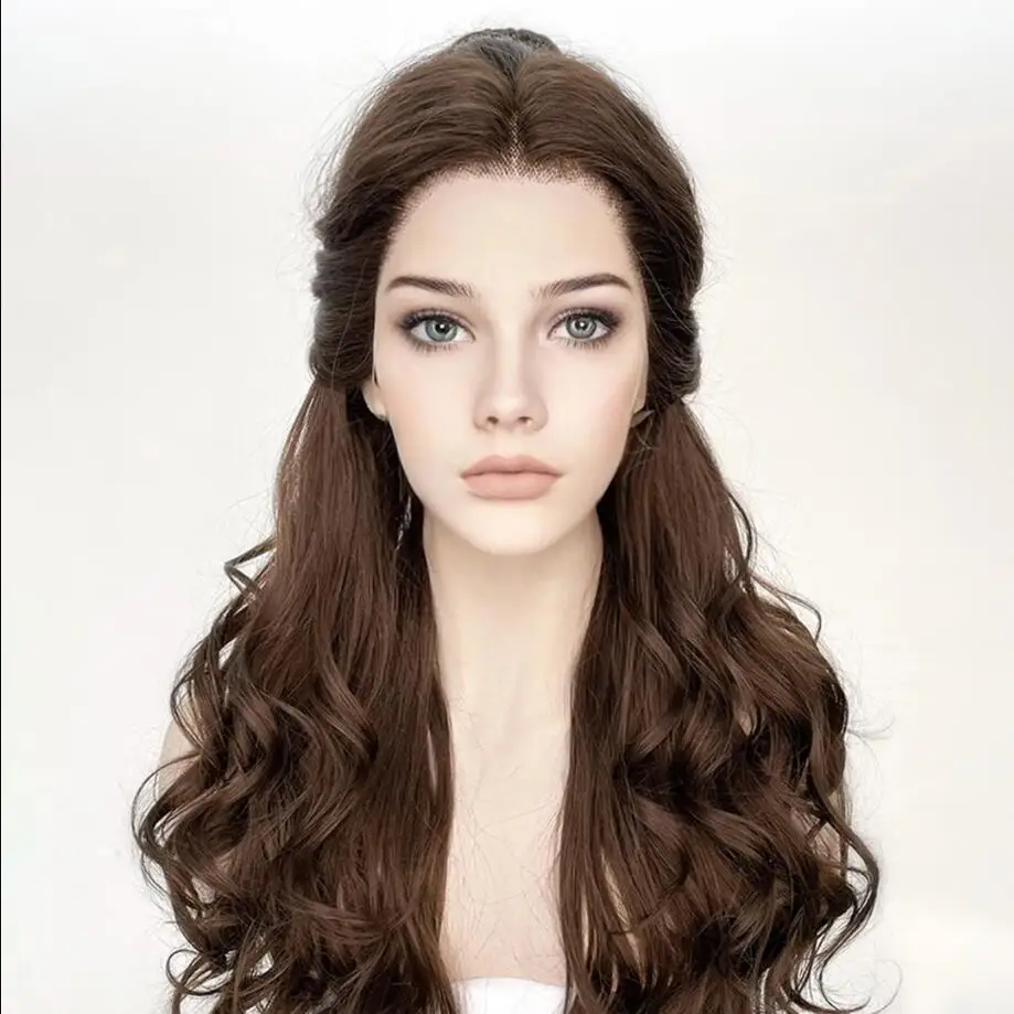 

Glueless Soft Brown Body Wave 28 inch 200% 5x5 Silk Base Jewish Human Hair Wig With Baby Hair HD Lace European Hair Preplucked