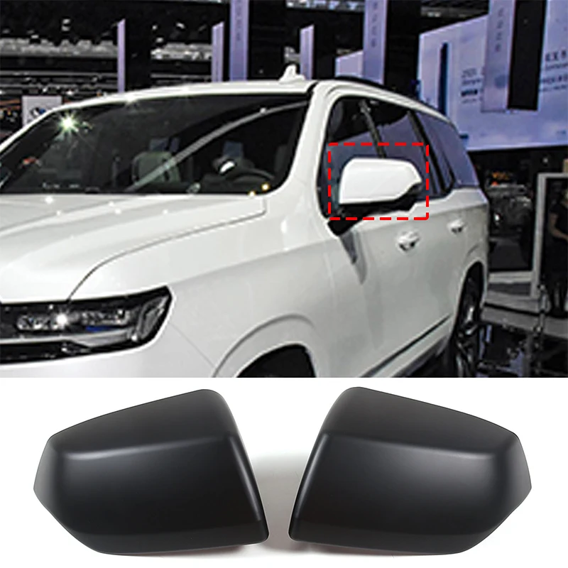 

For Cadillac Escalade 2021-2023 ABS Carbon Fiber Matte/Black Side Rear View Mirror Cap Cover Exterior Modification Accessories