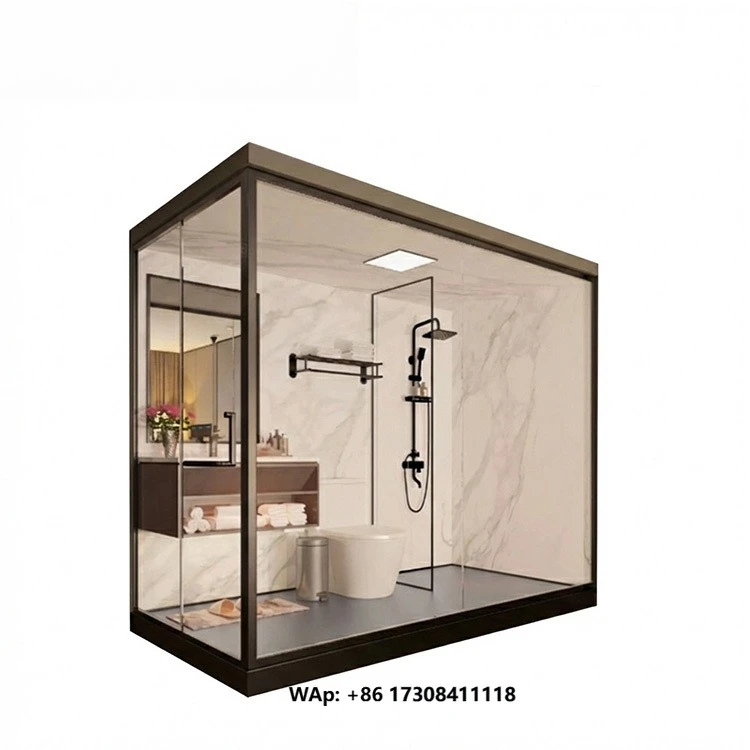 YEETE SlidingFrameless Light Luxury Modern Waterproof Shower Room Integrated Toilet PVC Rigid Frame  Hotel Homestay Use