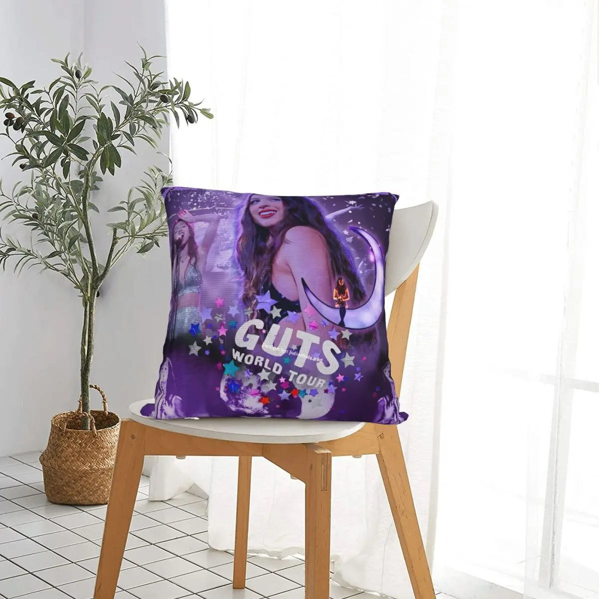 Olivia Vampire Rodrigos Pillowcase Polyester Cushion Cover Decoration Sour Accessories GUTS Music Pillow Case Cover Seat Square