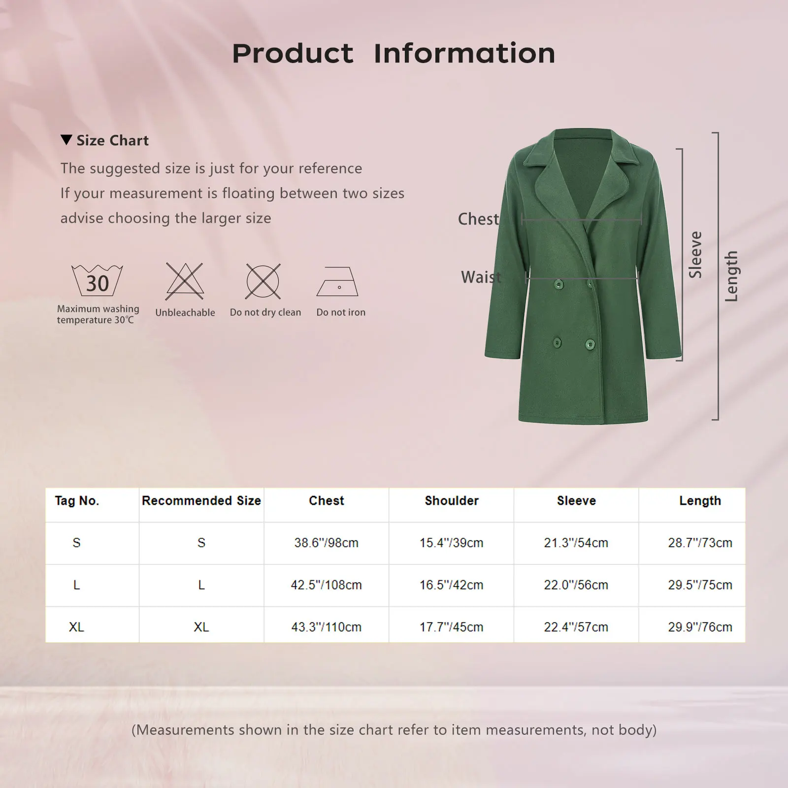 Womens Solid Color Fleece Jackets Notch Lapel Long Sleeve Double-Breasted Overcoat Outerwear Casual Trench Coat