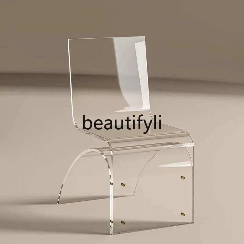 

ss K178 ss25 Simple acrylic leisure chair designer, hotel transparent dining chair model bedroom makeup chair