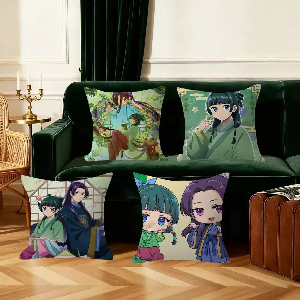 Anime Chibi Cute The A-Apothecary Diaries   Cushion Cover Pillowcase Upholstery Sofa Throw Pillow Home Decor Pillowcas