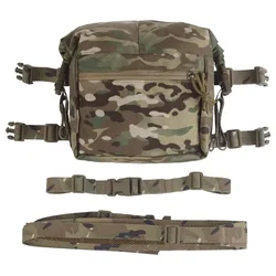 Bolsa enrollable MOLLE para chaleco táctico, arnés acolchado caza