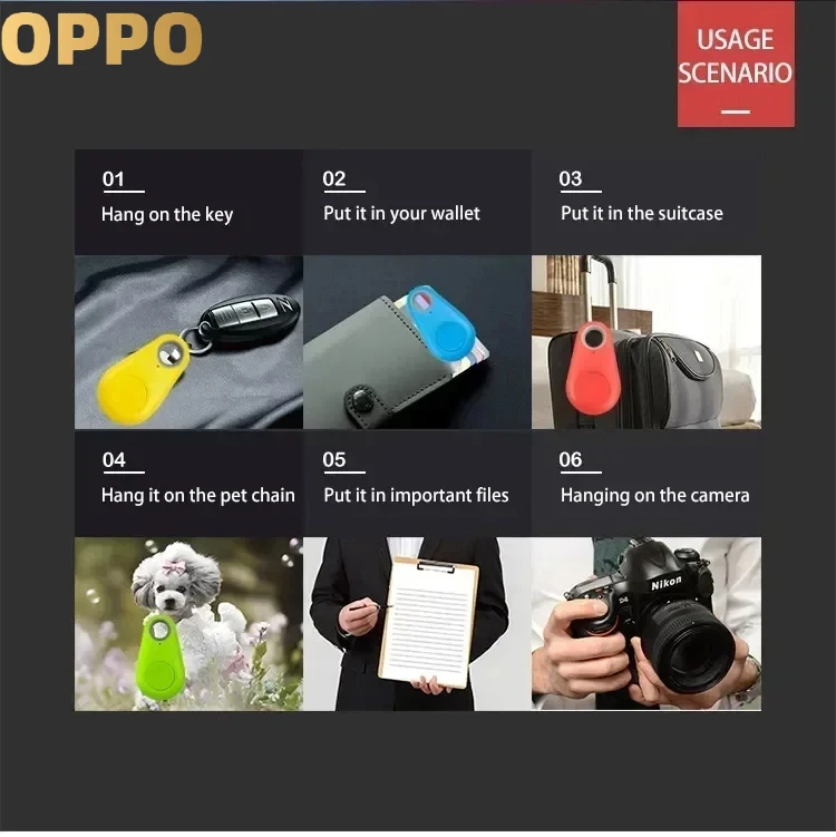 OPPO GPS Mini dispositivo di localizzazione del movimento Smart Anti-perso Animali domestici Bluetooth 5.0 Localizzatore portatile Air Tag Tracking Locator Combo Set 2026