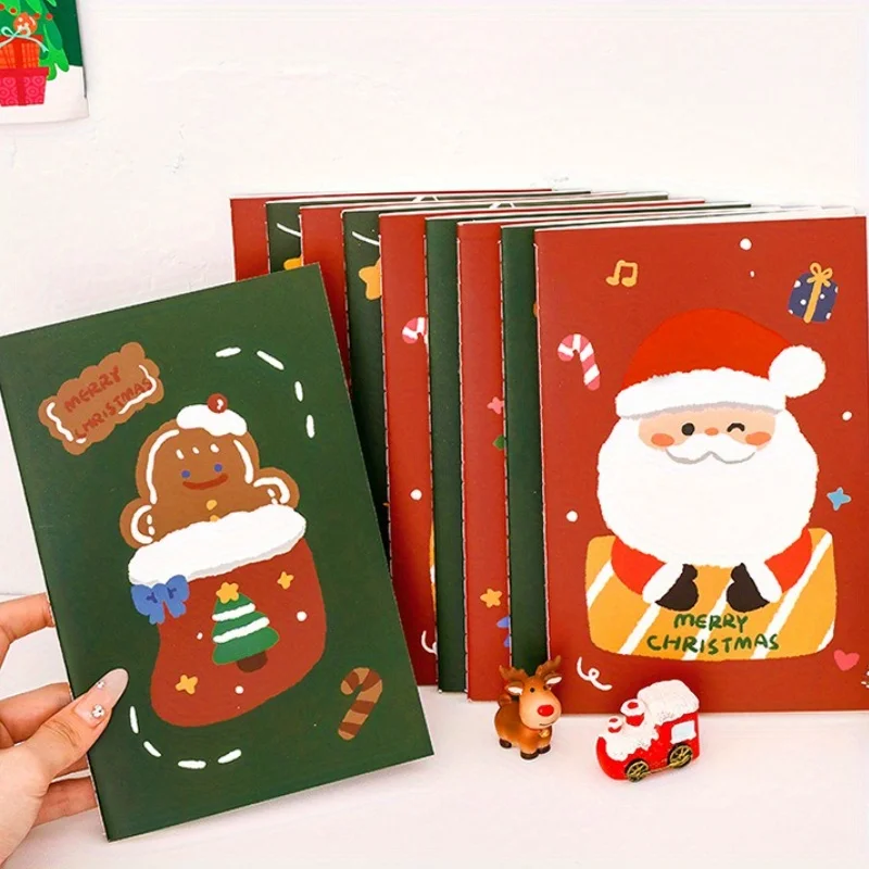 4PCS Weihnachten A5 Car Line Student Notebook 32K Notizblock Weiche Seite