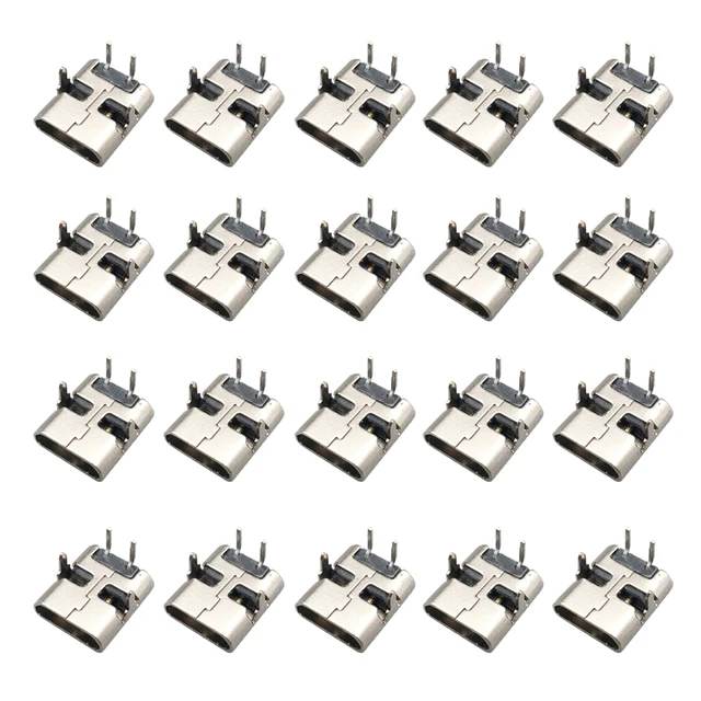 Złącze Micro USB 2-pinowe DIP 90 stopni Złącze USB Plastikowa obudowa 20szt