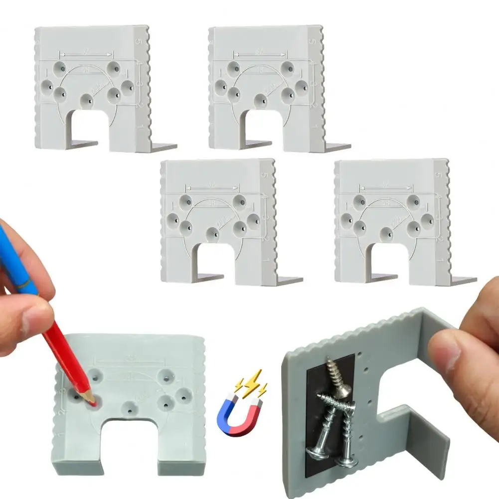 

Quick Fixing Hinge Tool 4pcs Hinge Jig Set Door Hinge Installation Tool Cabinet Positioner Locator Accurate Alignment for Frame