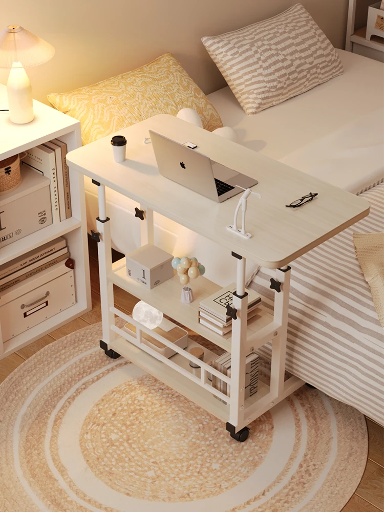 

Bedside table Movable lifting computer table Simple student desk Bedroom dormitory Home study Simple small table