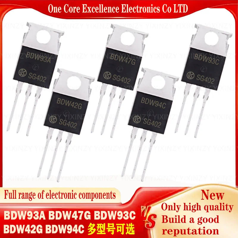 10PCS BDW93A BDW47G BDW93C BDW42G BDW94C  TO220 MOSFET FET Diode Triode Integrated IC