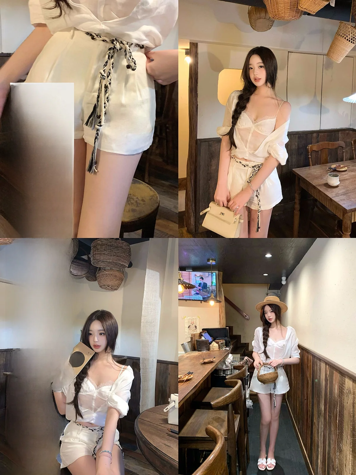 

Белые универсальные шорты-юбка с высокой талией и поясом для женщин, повседневные, свободного кроя, летние, модные, женские юбки и брюки