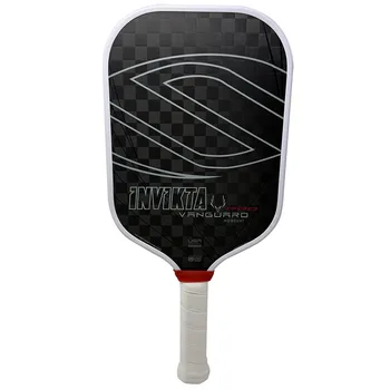 Promotio SLK VANGUARD Pro Invikta 16mm Elite Raw Supreme Spin quattro strati di 12K fibra di carbonio grezza Pagaia per pickleball termoformata