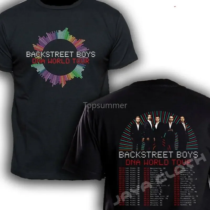 

New Backstreet Boys Dna Tour Dates 2019 2 Side T-Shirt Black