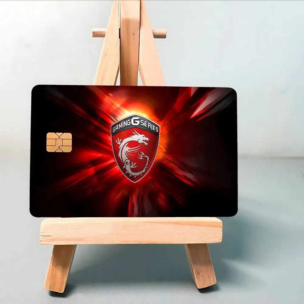 M-MSI D-Dragon Logo Credit Card Skin Stickers For VISA Bank Card Transportation Card Waterproof Sticker Anti-scratch Women Gift