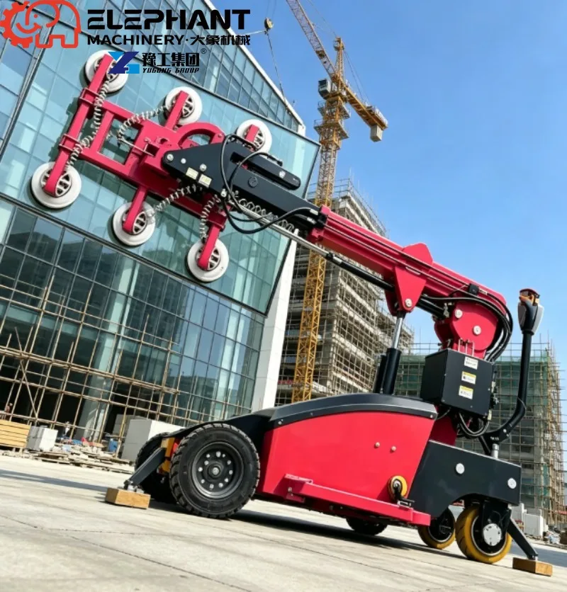 Silent Vacuum Glass Suction Crane, Low Noise Electric 5m Lifter For Classroom Glass Door Mounting Works
