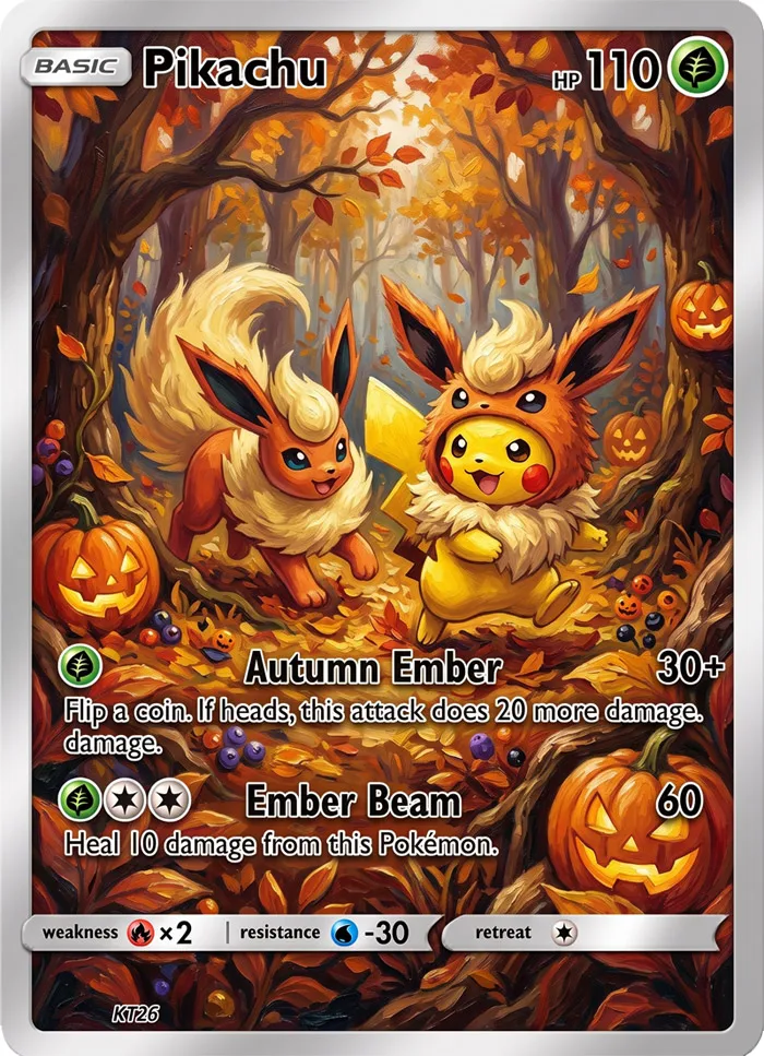 5Pcs Pokemon Cards Pumpkaboo Misdreavus Collection Gift For Kids PTCG Rare Card Set Oil Painting Toys Holo Cards