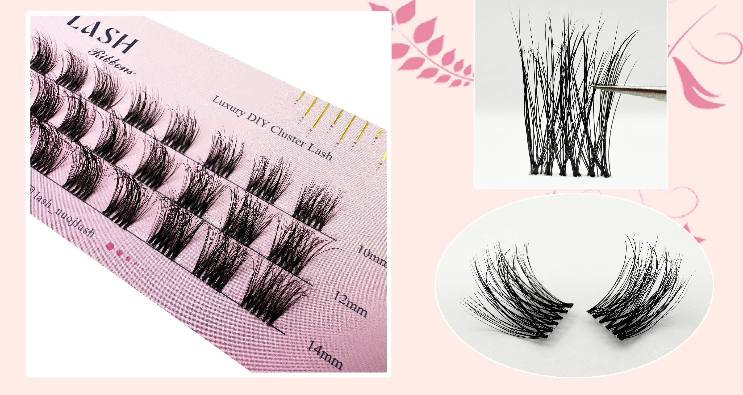 3D Fluffy Luxury DIY Clusters Eyelash Extensions Pre-Mapped Segemented Wispy Individual Lashes Best Quick Lash Private Logo