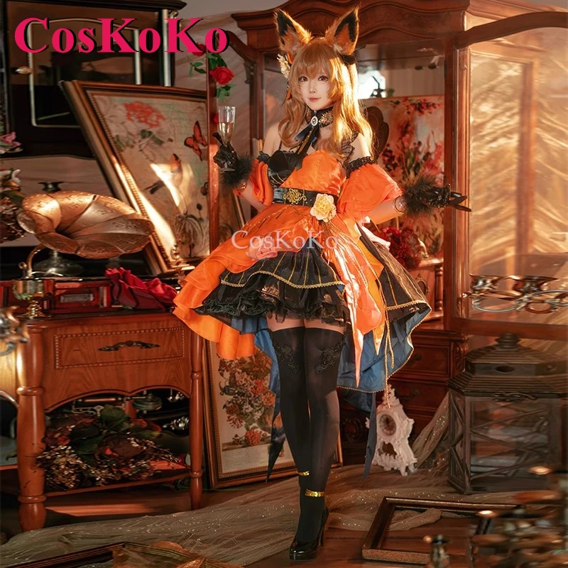 CosKoKo Ceobe Cosplay Game Arknights Costume Fantasy Village Fashion Uniform Dress Women Halloween Party Role Play Clothing S-XL