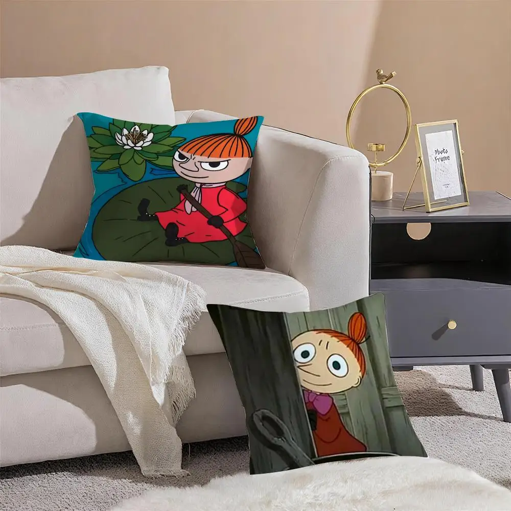 L-LittleS M-My Cushion Cover Linen Pillowcase Cover Soft Decor for Sofa Home Room