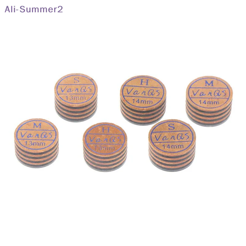 

{Summer2} {Summer2} 8-Layer Leather Billiard Cue Tip With Transparent Mat 13mm/14mm Grade S/M/H Table Tennis Cue Tip
