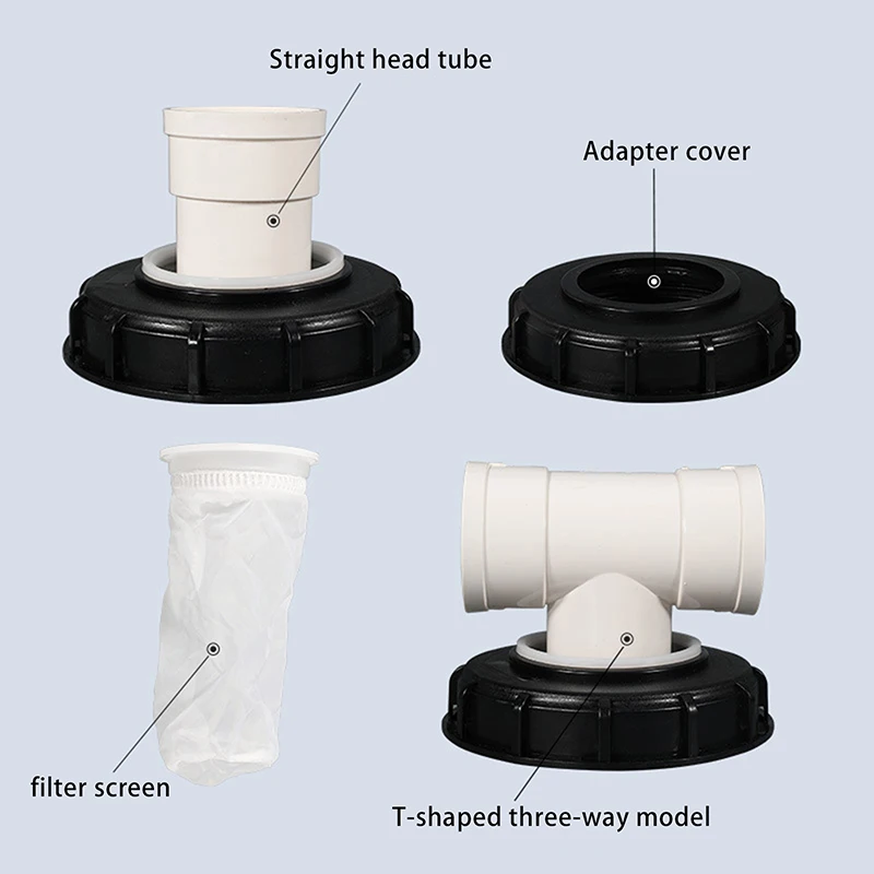 IBC Tank Filter Lid Plastic Rainwater Filter Cover For IBC Tank For Dirt Water Tank Drainage Diversion Tube Tap Fittings