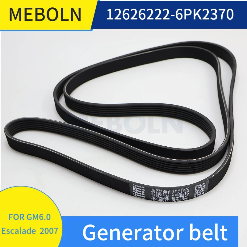 12626222 6PK2370 Generator belt Serpentine Drive Belt Accessory Belt Replacement for Cadillac Escalade 6.0 LZ1 LFA Engine  Parts