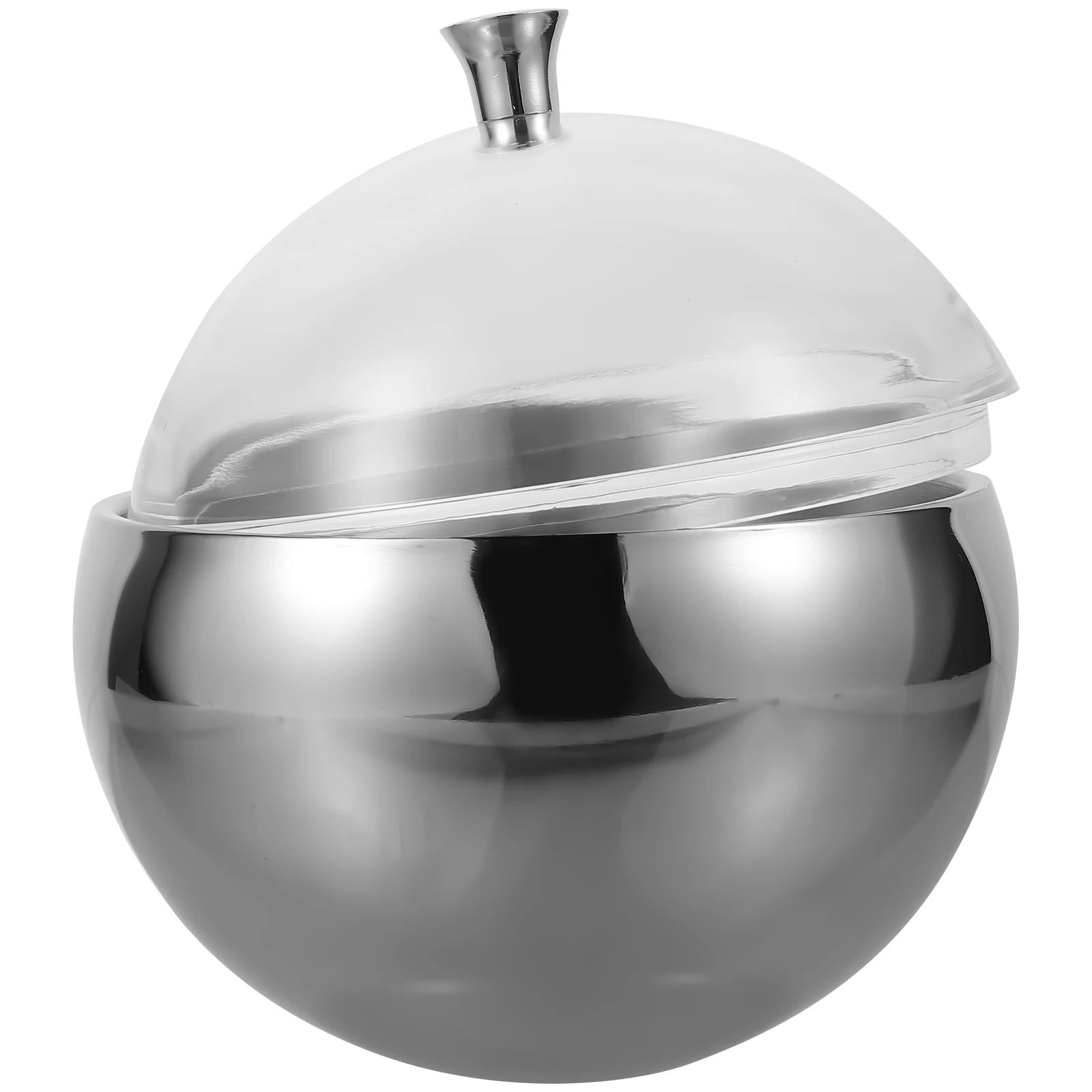 

Ice Bucket Lid Container with Stainless Steel Storage Cube Holder for Freezer Metal Barrel