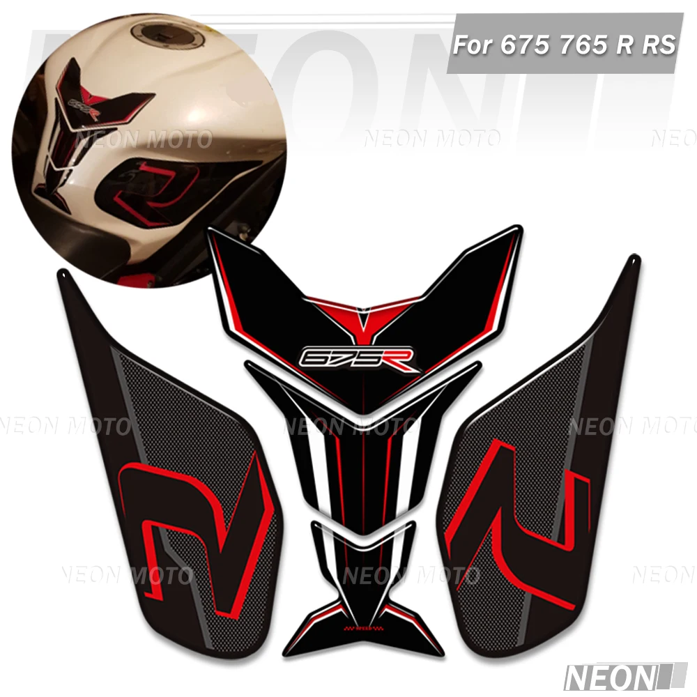 For Triumph Street Triple Daytona 675 765 R RS Motorcycle 3D Knee Fish Bone Tank Pad Protector  Stickers Gas Fuel Oil Decals Kit