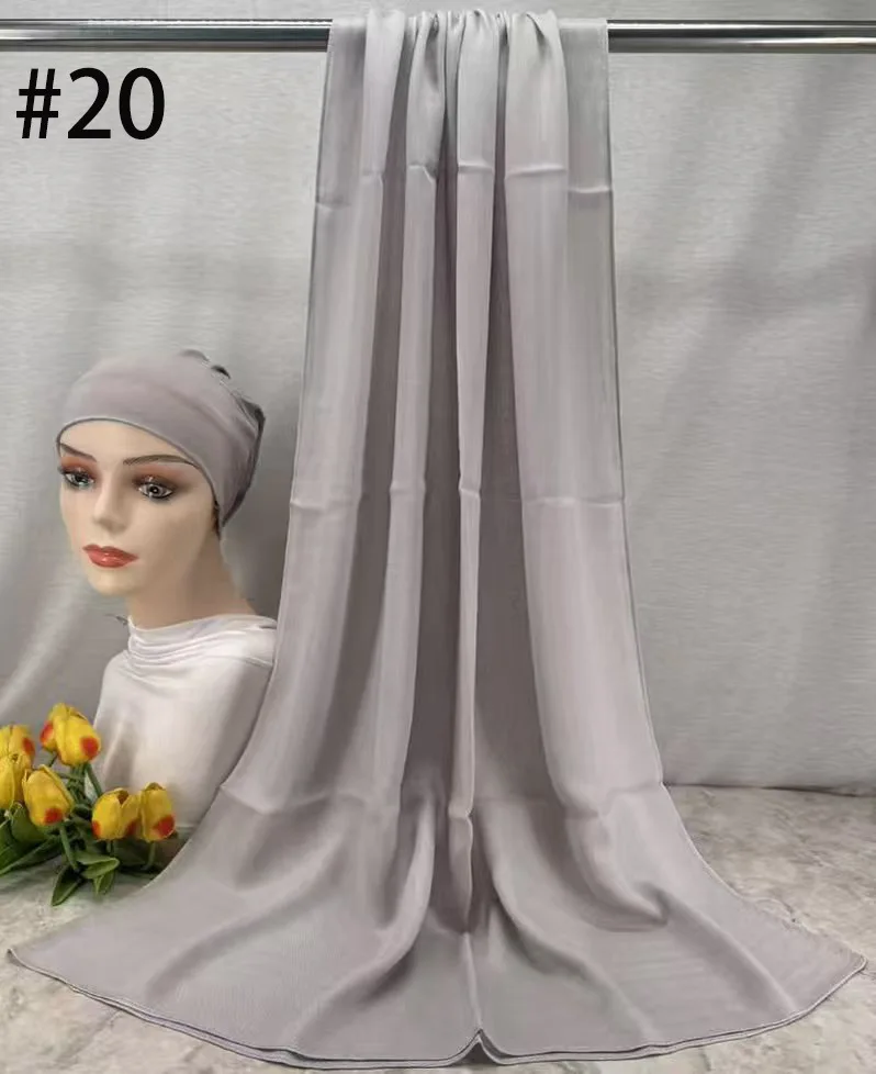 Mini Modal Hijab with Undercap Set Basic Stretchy Pullover Headscarf Thin Breathable Sunscreen Head Wrap Hijabs Scarf 165*50cm image 3