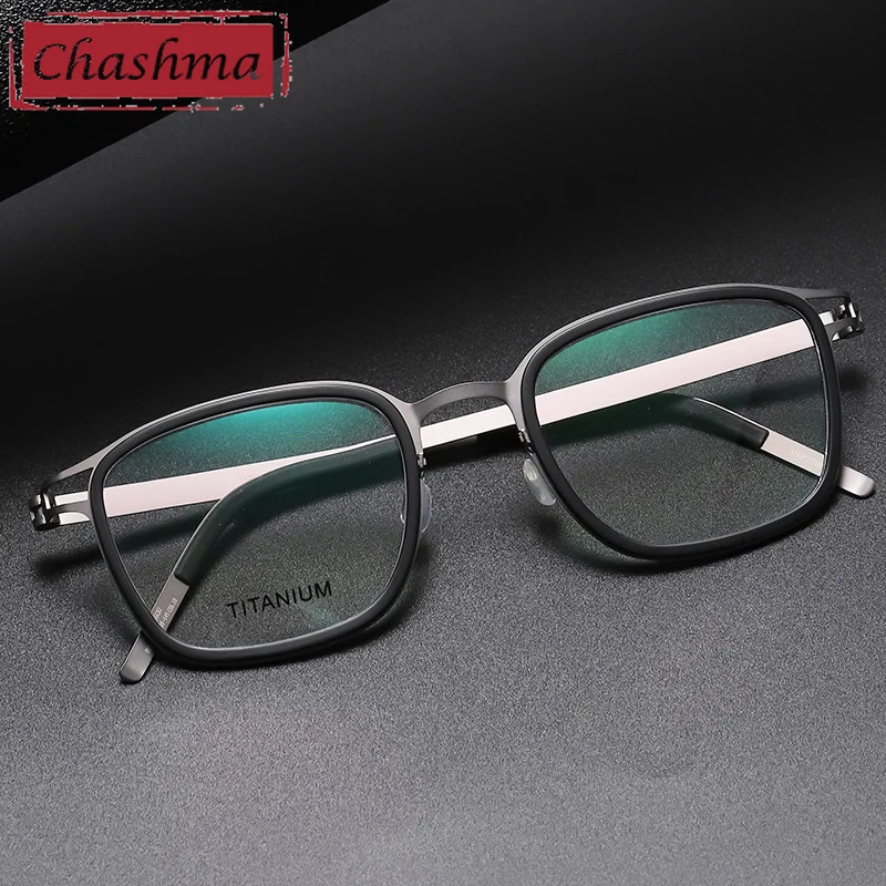 Ultra Thin Light Weight Eyeglasses Men Prescription Glasses Titanium Blue Ray Block Crystal Women Frame Screwless