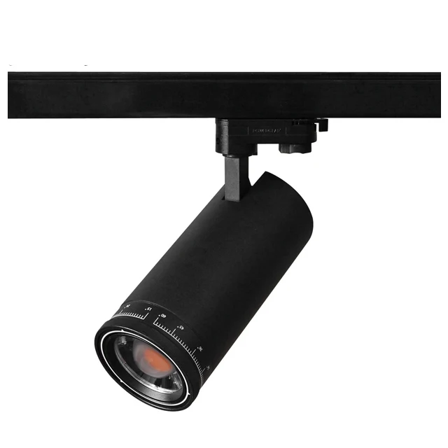 

Track Spot Lighting Focusable 30w Led Track Lighting with 15-60 Degree Beam Angle Adjustable for Art Showroom
