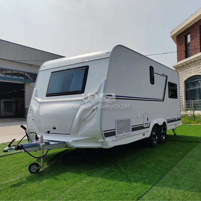 Family Travel Trailer Off Road Camper Trailer Caravan Waterproof Rv Trailer with Dot Certification Suitable for 2-4 People