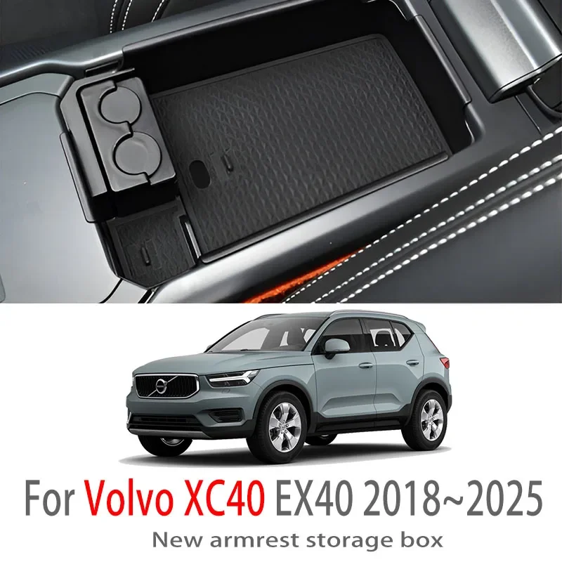 Auto Parts For Volvo XC40 EX40 2018~2025 2019 2020 Car Center Console Armrest Storage Box Multifunctional Interior Accessories