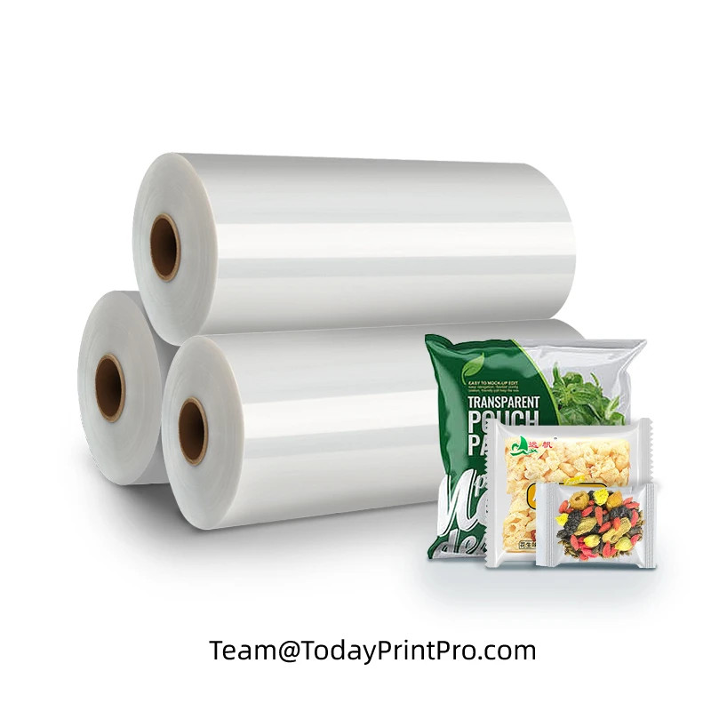 Plastic Film Roll For Liquid Sachet Packaging Pe Bopp Metalize Film Sauce Sachet Packaging Roll Film