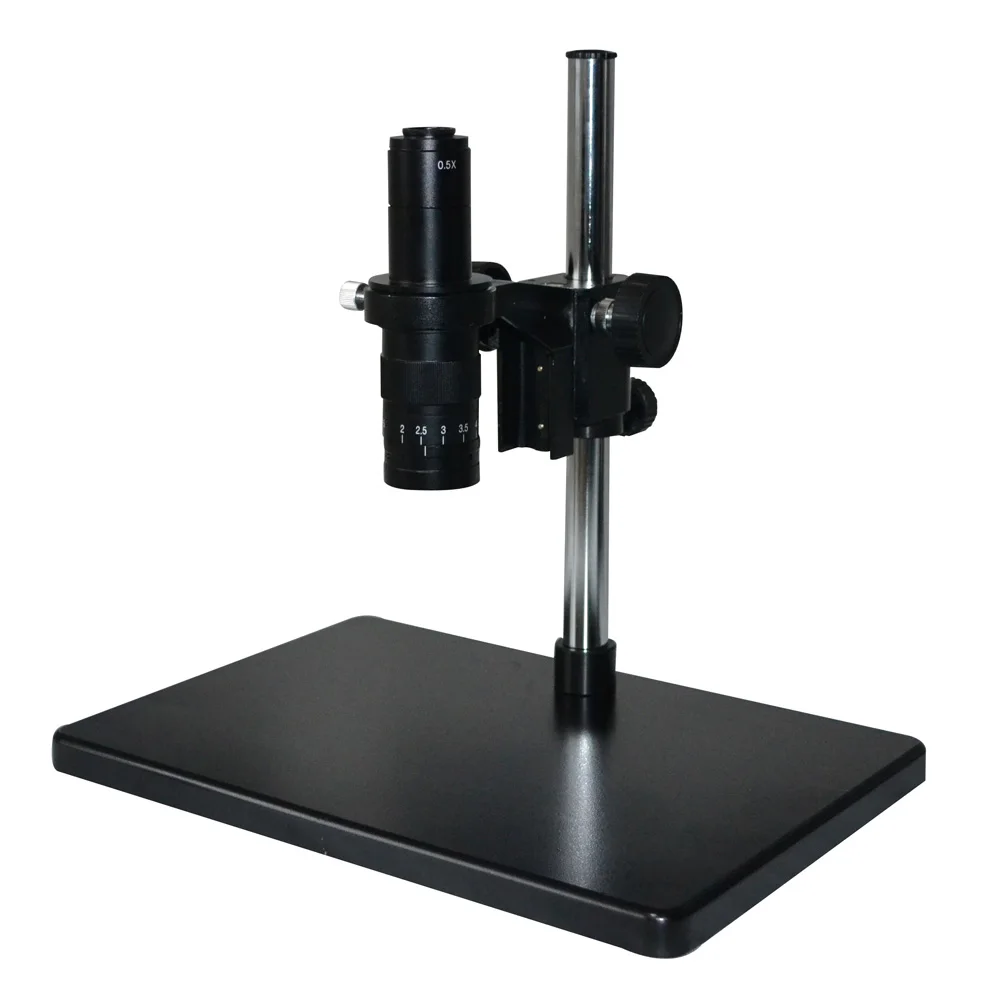 

Industrial Microscope Big Heavy Duty Metal Microscope Camera Table Stand 50mm Gear Ring Holder 180X Zoom C-mount Lens